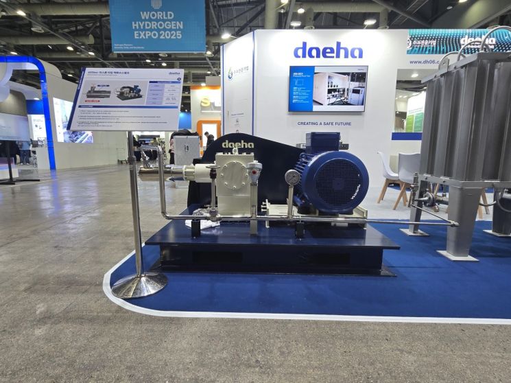 WORLD HYDROGEN EXPO 2025에 참가한 (주)대하 부스.
