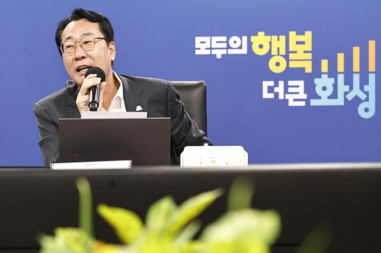 정명근 화성특례시장이 화성MCP 추진 방향에 대해 발언하고 있다. 화성시 제공