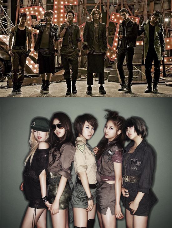 BEAST (top) and 4minute (bottom) [Cube Entertainment]