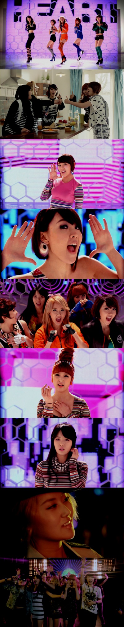 Images from 4minute's music video "Heart to Heart" released on March 29, 2011 [Cube Entertainment]