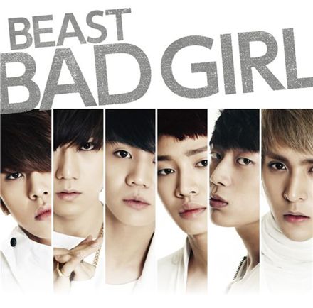 Cover of BEAST's second Japanese single "BAD GIRL" [Cube Entertainment]