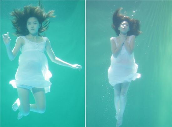 T-ara's Hyomin is shooting a pool scene in the film "Gisaengryeong" (Korean title) on May 26, 2011 [Sister's PR] 