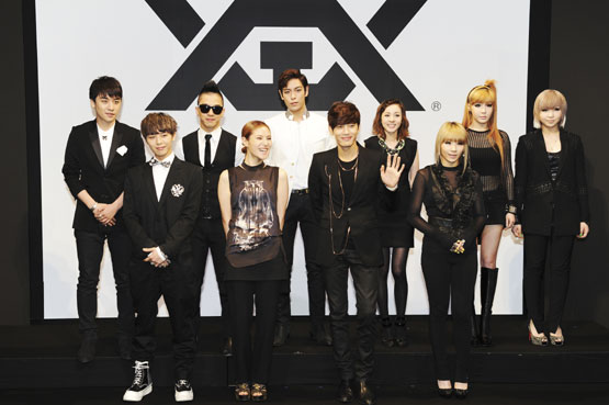 YG artists Big Bang, Gummy, Se7en and 2NE1 [YG Enterainment]