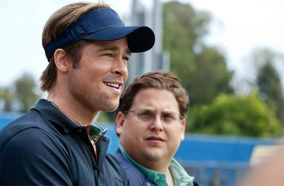 Brad Pitt from a scene in "Moneyball" [Sony Pictures]