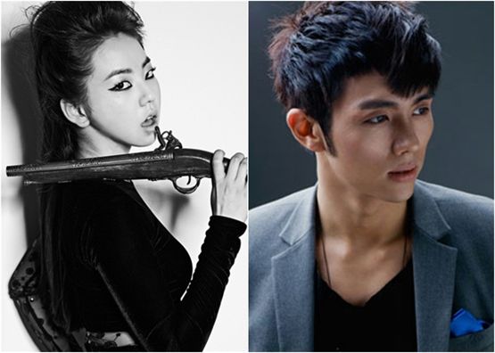 Wonder Girls' Sohee (left) and 2AM's Seulong (right) [JYP Entertainment/Big Hit Entertainment]