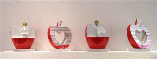 Heart Apple, Mixed Media with Paper, 2011
