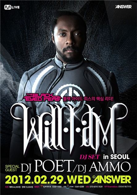 Poster to the Black Eyed Peas' will.i.am's party [CJ E&M]