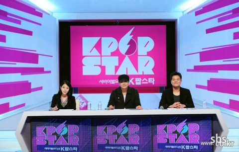 BoA (left), Yang Hyun-suk (middle) and Park Jin-young (right) on "KPOP STAR" [SBS]