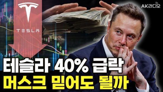 테슬라 40% 급락에도 한국 투자자들의 2조원 '물타기'