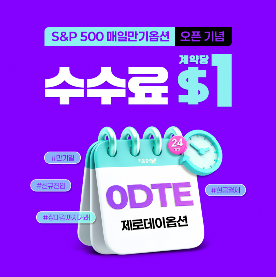 키움증권, S&P500 매일만기옵션오픈 기념 이벤트