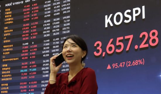 한투 "향후 1개월 코스피 전망치 3750으로 상향"