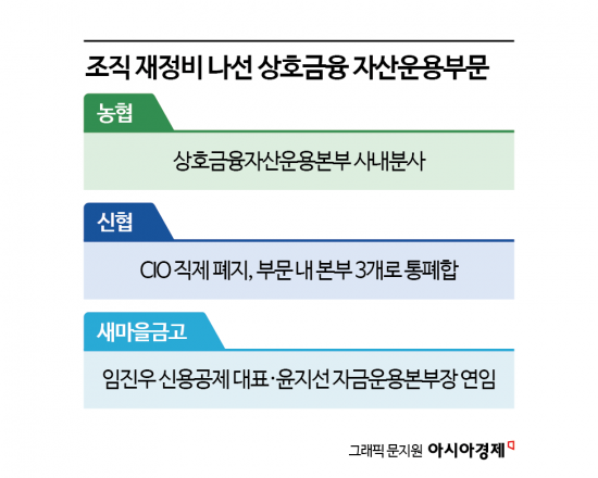'베일 속 큰 손' 상호금융 자산운용부문 '재정비'