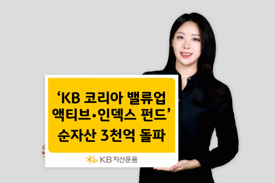 KB운용 '밸류업 액티브·인덱스펀드' 순자산 3000억 돌파
