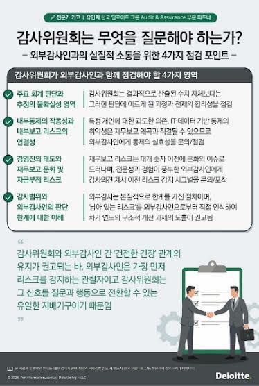 딜로이트 "감사위·외부감사인 소통 필수…이것만은 점검해야"