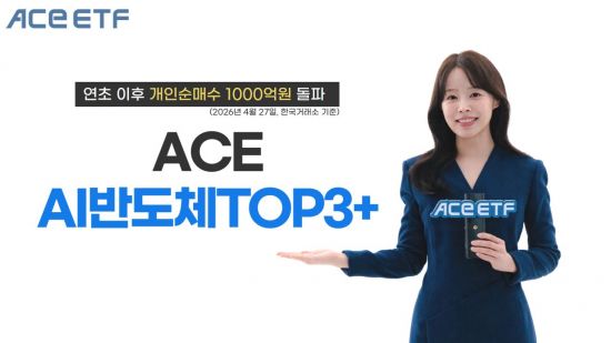 한투운용 'ACE AI반도체TOP3+' ETF, 올해 개인순매수 1000억원 돌파