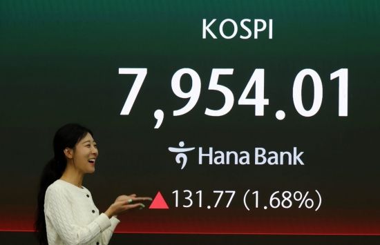 코스피, 종가 기준 역대 최고치…7800선 회복