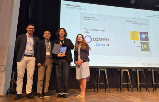 오브젠, KNIME 글로벌 서밋서 'Top Growth Partner 2026 Award' 수상