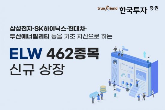 한국투자증권, ELW 462종목 신규 상장