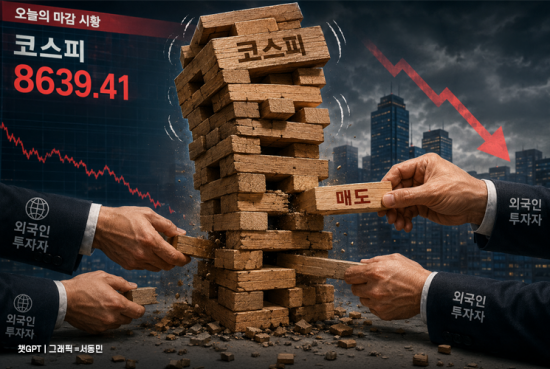 코스피, 8600선 약세 마감…외국인 7조 순매도