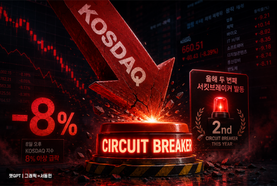 코스닥까지 8% 하락에 서킷브레이커…올해 2번째(상보)