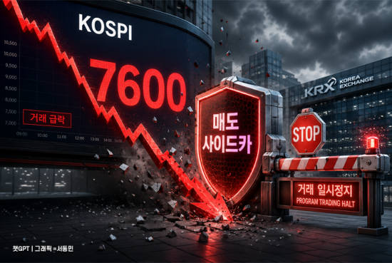 코스피, 7500선으로 6%대 급락…매도 사이드카 발동