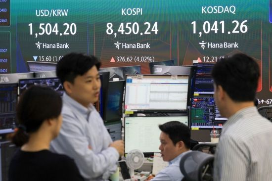 코스피, 美·이란 협상 타결에 5%대 상승…8540선 마감