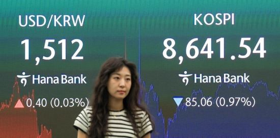 코스피 1%대 약세, 코스닥 보합권
