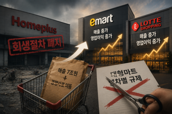 홈플러스 무너져…이마트·롯데마트 묶는 ‘공룡 규제’ 아직도 맞나 [주末머니]