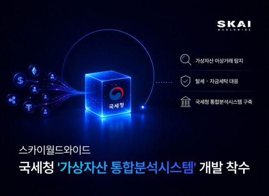 스카이월드와이드, 국세청 가상자산 통합분석시스템 구축 참여