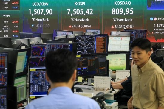 코스피, 장초반 2% 오른 7400선…코스닥도 상승