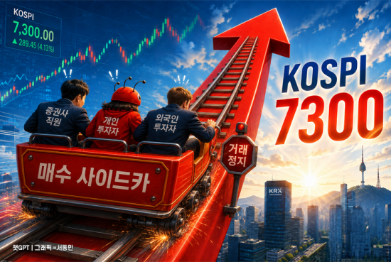 코스피 7300선, 코스닥 820선 회복…장 초반 사이드카 발동