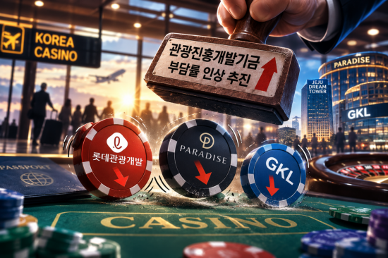 [주末머니]잘 벌던 카지노株 휘청…기금인상 우려에 투심 냉각