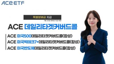 한투운용, ACE 데일리타겟커버드콜 ETF 3종 특별 분배금 지급