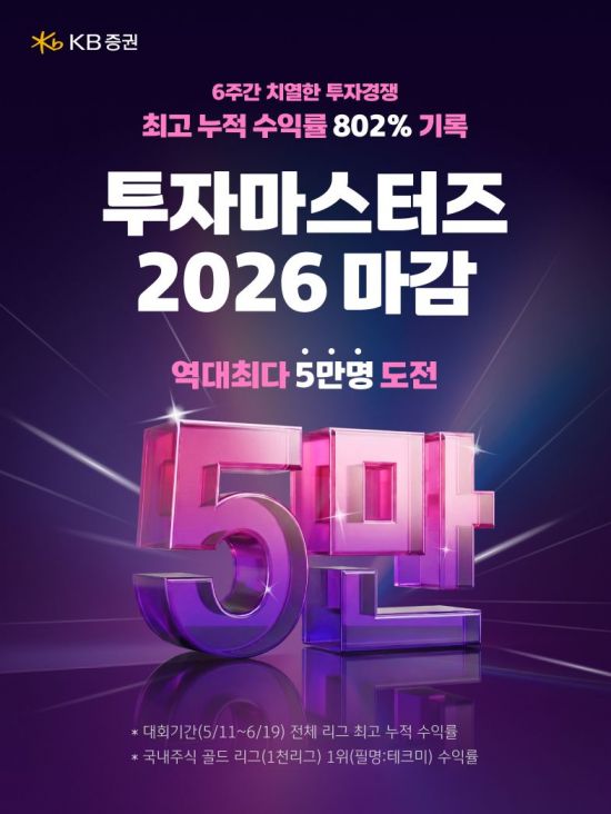 KB증권 "실전투자대회 투자마스터즈 2026 성황리 마감"