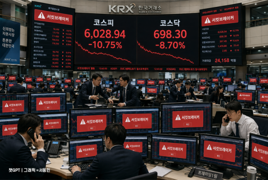 코스피 10%·코스닥 8%↓…서킷브레이커 발동