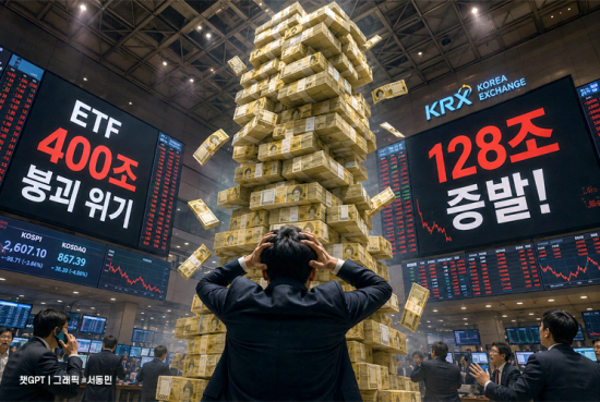 ETF 400조 붕괴 초읽기…37일 만에 128조 날아갔다