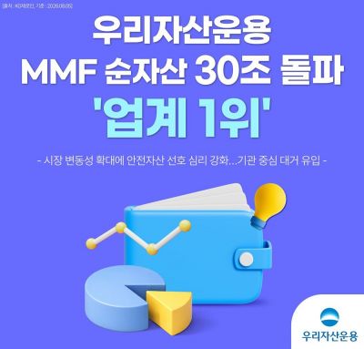 우리운용, MMF 순자산 30조 돌파…업계 1위