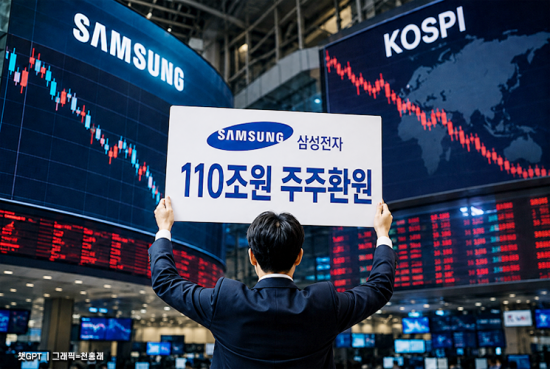 110조 환원도 부족했나…삼성전자 급락에 코스피도 약세