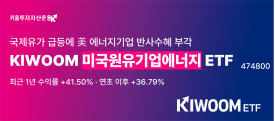 'KIWOOM 미국원유에너지기업' ETF, 1년 수익률 41.50%