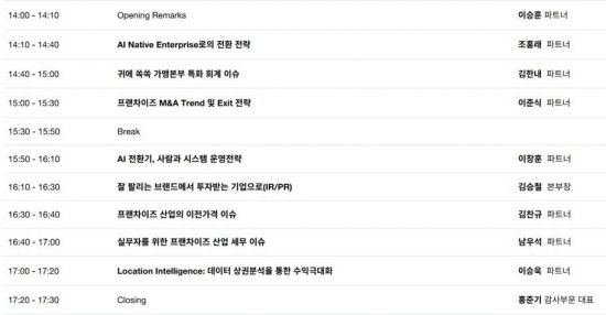 삼일PwC, 프랜차이즈 본사 대상 전략 세미나 개최