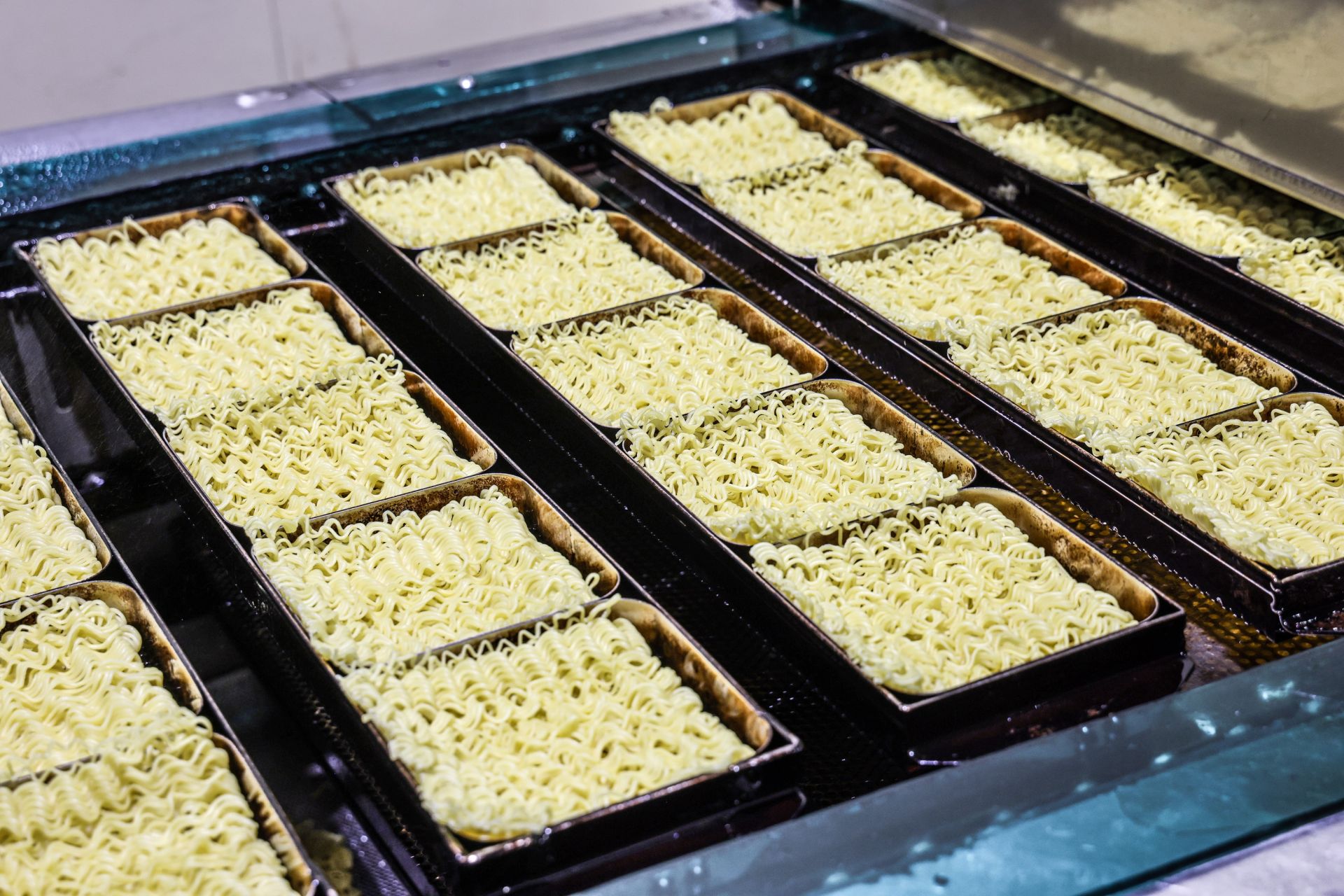 Photo of the manufacturing process of the Samyang 1963 product. Provided by Samyang Foods