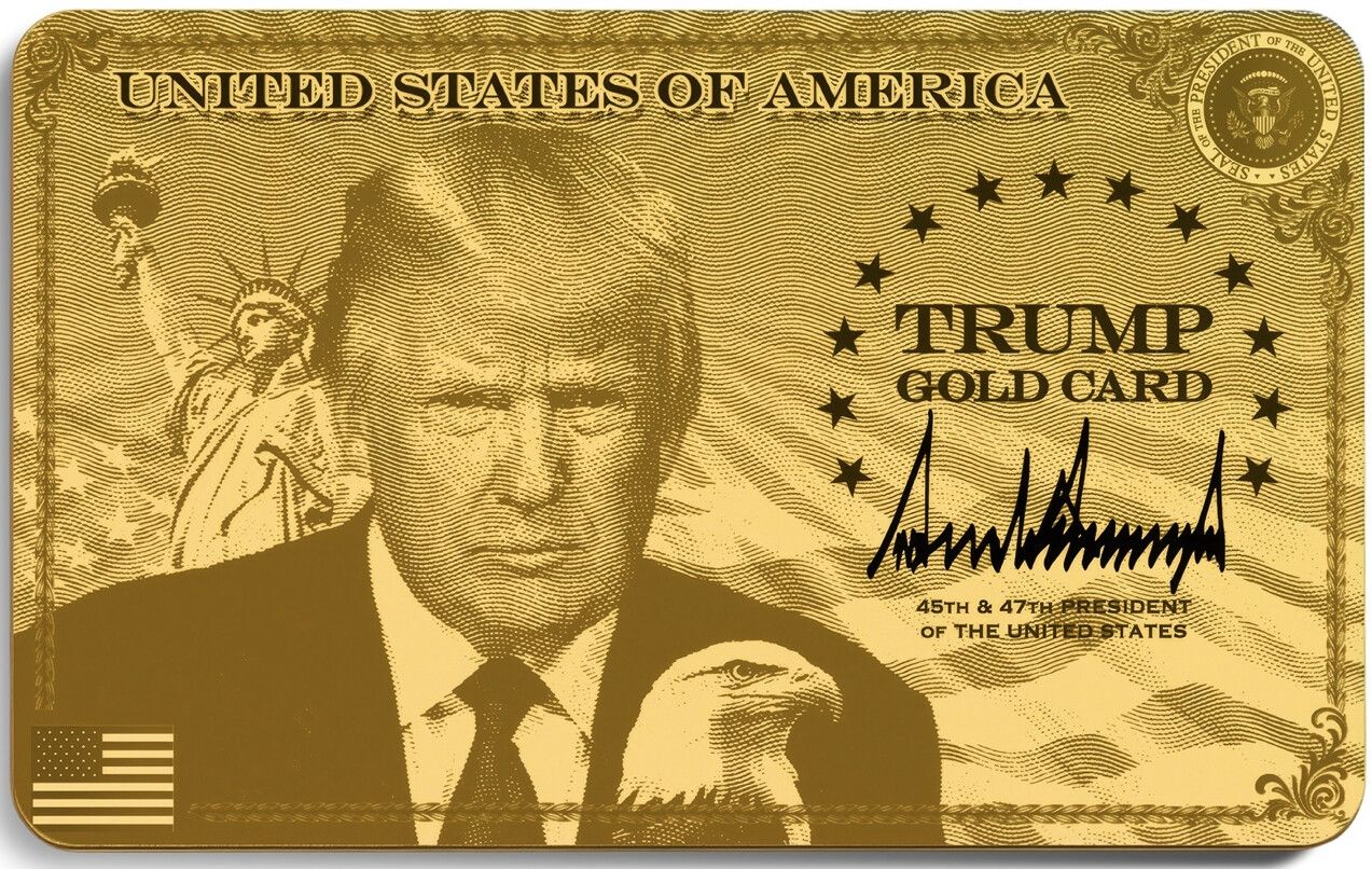 An image of the "Trump Gold Card" posted by U.S. President Donald Trump on Truth Social on the 10th (local time). Trump Truth Social