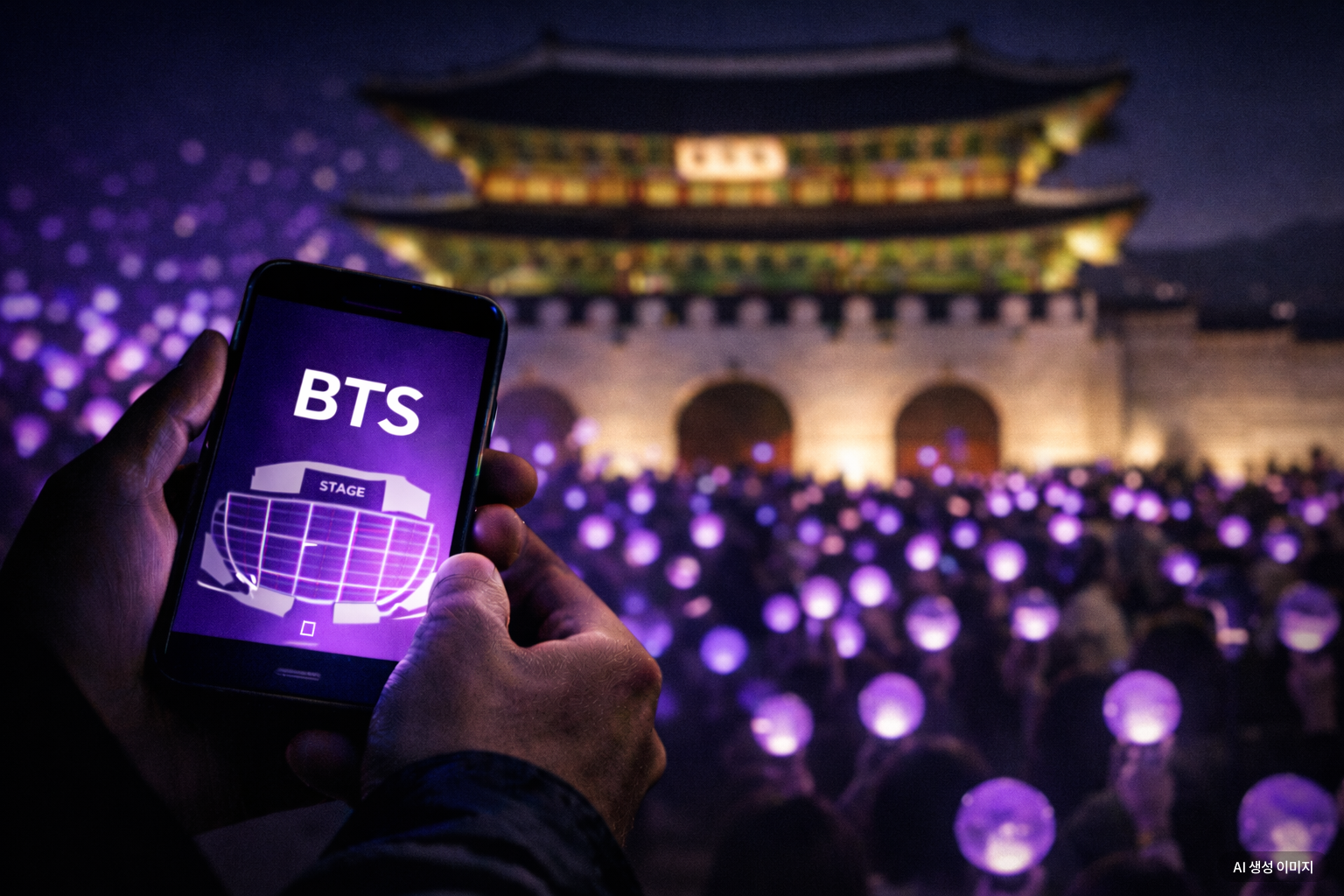 공연장에 나타난 암표상 가상 이미지. 챗GPT 생성 이미지