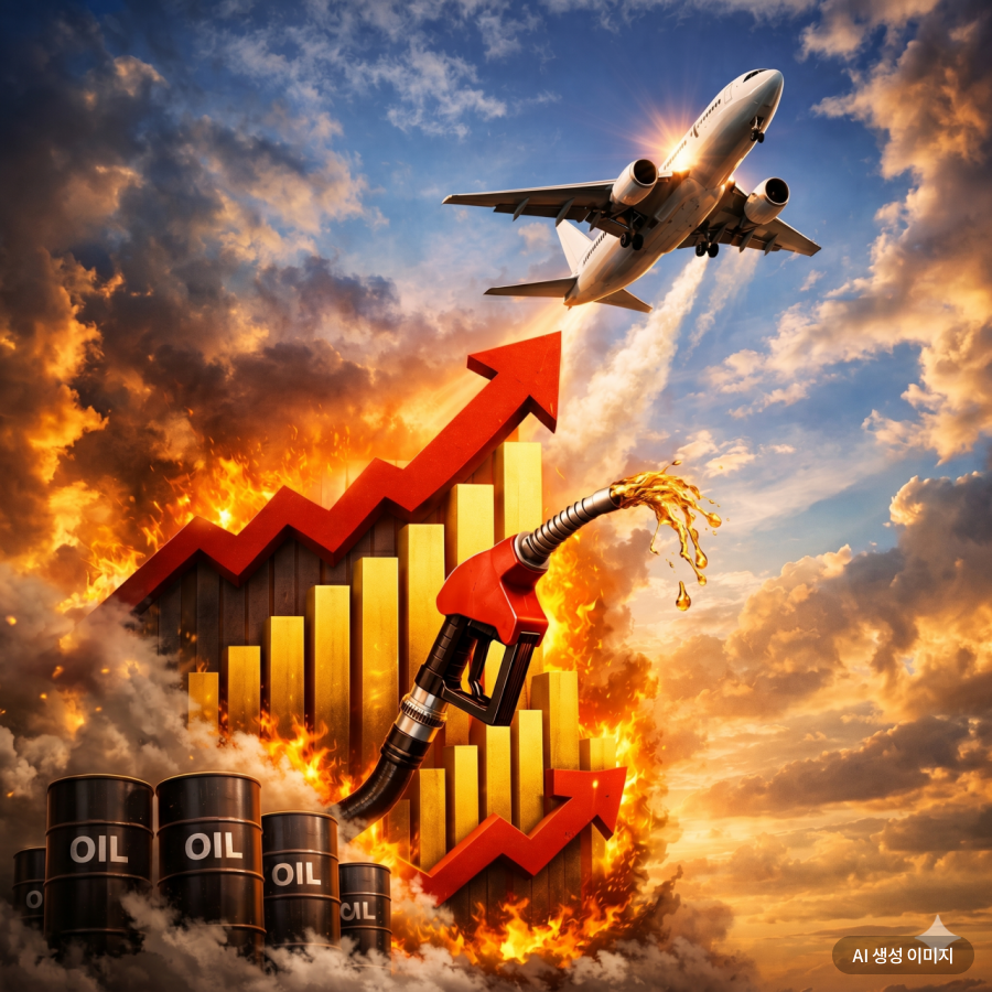 Korean Air has set the international fuel surcharge for May from a minimum of 75,000 KRW to a maximum of 564,000 KRW per one-way trip. This marks a significant increase compared to last month's range of 42,000 KRW to 303,000 KRW.