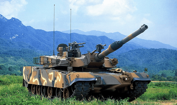 Main gun of the tank. Hyundai Wia website.