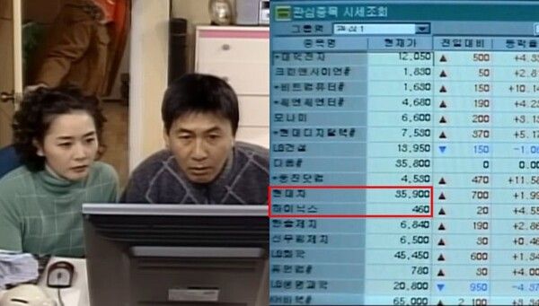 A scene from the sitcom "Live Straight" aired in December 2002. Screenshot from SNS
